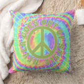 タイ・ダイでの平和は決して時代遅れにはならない クッション (ブランケット)