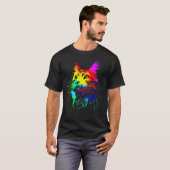 タイ・ダイ・キャット・スプラッシュアート Tシャツ (正面フル)