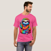 タイ・ダイ・スロース・ピースサイン・ヒッピー Tシャツ (正面フル)