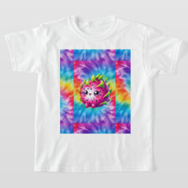 タイ・ダイ・ドラゴンフルーツにハッピー Tシャツ