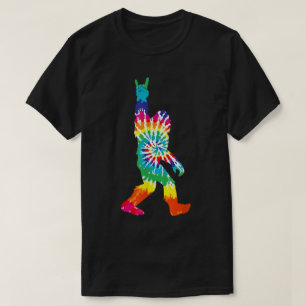 タイ・ダイ・ビッグフット・ピースデザイン Tシャツ