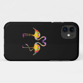 タイ・ダイ・フラミンゴ Case-Mate iPhoneケース (裏面(横))
