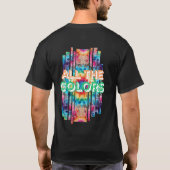 タイ・ダイ・ワイルド・レトロ・ストライプ Tシャツ (裏面)