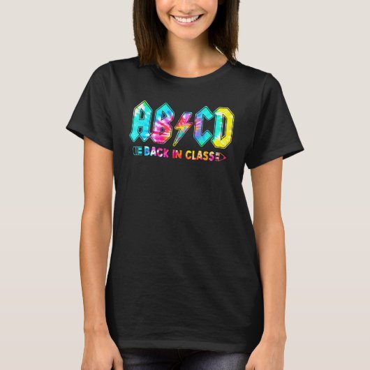 タイ・ダイ ABCD 稲妻のボルトが戻ってクラス担任になりました Tシャツ (正面)