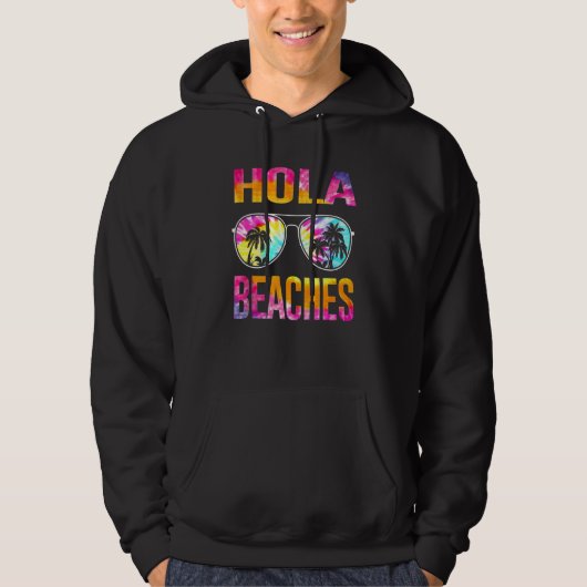 タイ・ダイ Hola ビーチ 海辺のバケーション パーカ (正面)