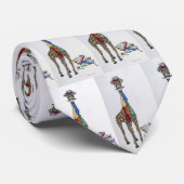 タイ、ネクタイを持つキリン ネクタイ (ロール)