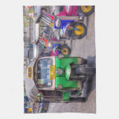 タイ,バンコクのトゥクトゥク キッチンタオル (縦)