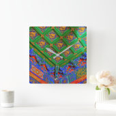 タイ、バンコク|ドラゴンテンプル スクエア壁時計 (ホーム)