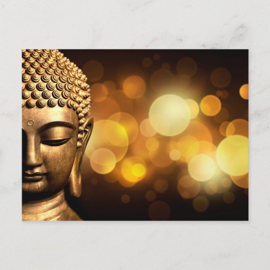 タイ バンコク | 金色の仏像 ポストカード (正面)