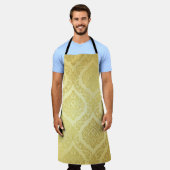 タイ・パターン・スプリーム・金ゴールド・バックグラウンドタイ、パターン。 エプロン (着用した状態)