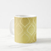 タイ・パターン・スプリーム・金ゴールド・バックグラウンドタイ、パターン。 コーヒーマグカップ (正面左)