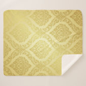 タイ・パターン・スプリーム・金ゴールド・バックグラウンドタイ、パターン。 シェルパブランケット (正面(横))