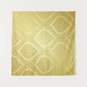 タイ・パターン・スプリーム・金ゴールド・バックグラウンドタイ、パターン。 タペストリー (正面(横))