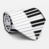 タイ-ピアノキーボードの白黒 ネクタイ (ロール)