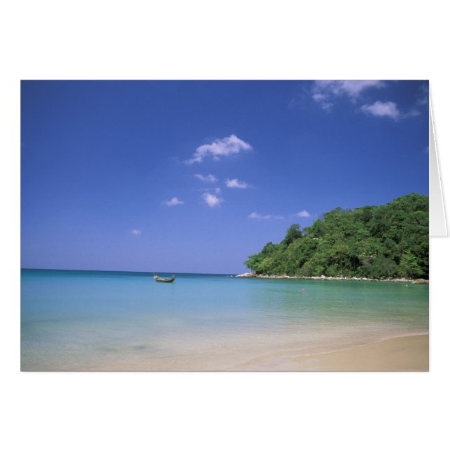 タイ、プーケット島。ビーチ。 (正面横)