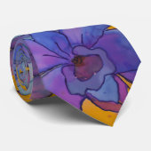 タイ: ラベンダーの蘭 ネクタイ (ロール)