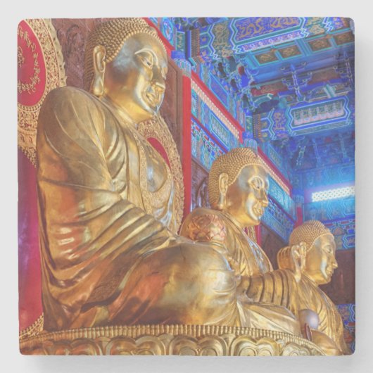 タイ・中国仏像の像 ストーンコースター (正面)