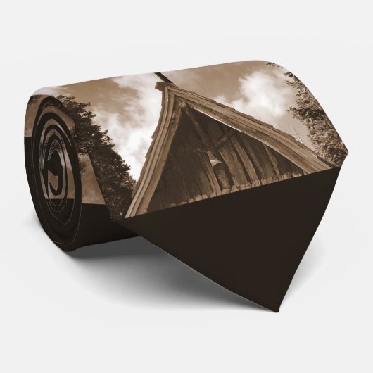 タイ、故国教会、セピア色の三倍の繰り返し ネクタイ (ロール)