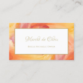 タイ – 染料赤オレンジパインタリーウォーターカラーブティック 名刺