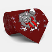 タイ-熱狂するな猫のクリスマス ネクタイ (ロール)