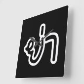 タイ（父方）の祖母 – ย่า /ヤ スクエア壁時計 (傾斜)