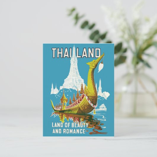 タイ，美しいとロマンスの少年，ヴィンテージ ポストカード (スタンド正面)