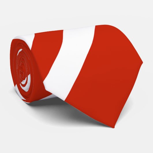 タイ/赤と白ストライプ ネクタイ (ロール)