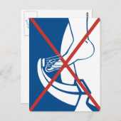 タイ、足が流し台の看板で洗わない ポストカード (正面/裏面)