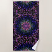 タイDyタペストリーの曼荼羅 ビーチタオル (正面)