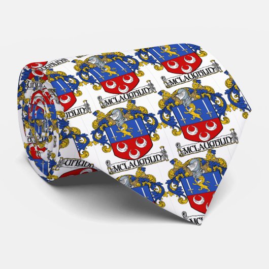 タイMcLaughlinの紋章付き外衣 ネクタイ (ロール)