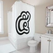 タイNumber 5 / 5 / ๕ (Haa/Ha)タイ語スクリプト シャワーカーテン (インサイチュ)