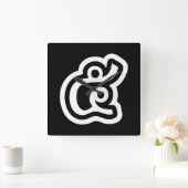 タイNumber 5 / 5 / ๕ (Haa/Ha)タイ語スクリプト スクエア壁時計 (ホーム)