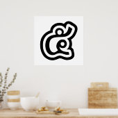 タイNumber 5 / 5 / ๕ (Haa/Ha)タイ語スクリプト ポスター (キッチン)