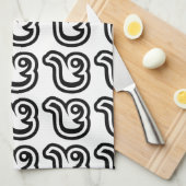 タイNumber 8 / 8 / (๘Bad/Paet)タイ キッチンタオル (四つ折り)