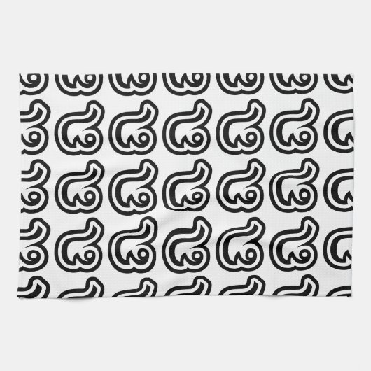 タイNumber 8 / 8 / (๘Bad/Paet)タイ キッチンタオル (横)