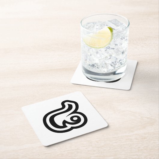 タイNumber 8 / 8 / (๘Bad/Paet)タイ スクエアペーパーコースター (インサイチュ)