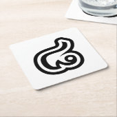 タイNumber 8 / 8 / (๘Bad/Paet)タイ スクエアペーパーコースター (アングル)