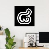 タイNumber 8 / 8 / (๘Bad/Paet)タイ ポスター (ホームオフィス)