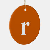 タウニーイニシャルレター |トレンディーミニマル セラミックオーナメント (右)