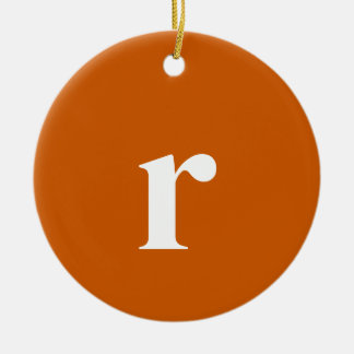 タウニーイニシャルレター |トレンディーミニマル セラミックオーナメント