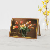 タウニーチューリップ カード (黄色い花)