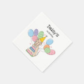 タウニーナポリ犬の誕生日パーティー スタンダードカクテルナプキン (角)