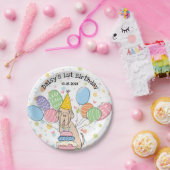 タウニーナポリ犬の誕生日パーティー ペーパープレート (パーティー)