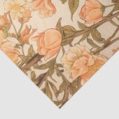 タウニーフクロウ桃の花ウィリアムモリスインスパイア 薄葉紙 (詳細)