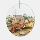 タウニーヴァーゼル（プトリウス・フスカス）イラストレーション セラミックオーナメント (左)