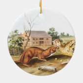 タウニーヴァーゼル（プトリウス・フスカス）イラストレーション セラミックオーナメント (裏面)