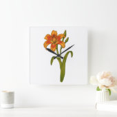 タウニー・デイリー スクエア壁時計 (ホーム)