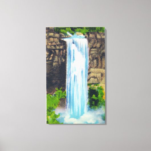 タウハノック滝の表示 キャンバスプリント (正面)