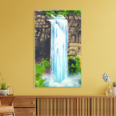 タウハノック滝の表示 キャンバスプリント (インサイチュ (リビング))