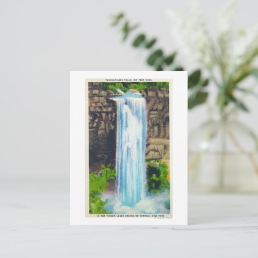 タウハノック滝の表示 ポストカード (スタンド正面)